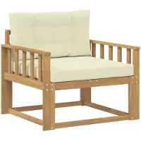 vidaXL Canapé d'extérieur moyen en polyester blanc