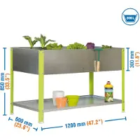 Simon Garden Urban Top 200l Garden Planter 850x1200x600 Mm Vert