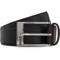 HUGO pour homme. 50541174 Ceinture Specchio noire (105 cm), Casuel, Cuir
