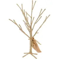 H&S Decoration Arbre de Noël doré 30 Led 40 cm Décoration de Noël