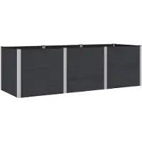 vidaXL , jardinière surélevée noire, 300 x 100 x 91 cm, en WPC et aluminium