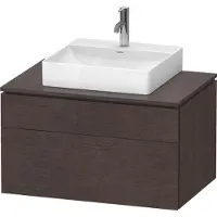 Duravit L-Cube Meuble sous-lavabo en console suspendu, avec plan de toilette en console, 2 tiroirs, 820x482x550mm, LC4880072720000