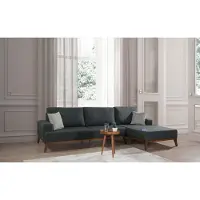 AEA Canapé d'angle en L Assise textile Salon Meubles rembourrés Coin Canapé Nouveau