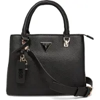 GUESS pour femme. HWZG9672050 Sac à main Noelle saffiano noir (OSFA), Casuel, Polyuréthane