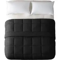 Famanu Couverture universelle pour toutes saisons, de 220 x 240 cm, noire, respirante, 100% microfibre, super douce, sans housse et lavable à 30°
