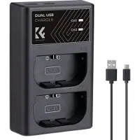 K&F Concept LP-E6NH Chargeur de batterie double USB-C