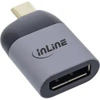 InLine 64106D Convertisseur USB écran, USB Typ-C prise à DisplayPort prise (DP Alt Mode), 8K@60Hz