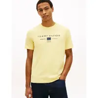 Tommy Hilfiger T-Shirt 'BRAND LOVE' bleu marine / jaune / rouge / blanc