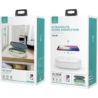 FoneFunShop Stérilisateur UV USAMS pour téléphones intelligents et chargeur sans fil intégré