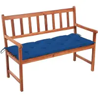 The Living Store Banc de jardin avec coussin 120 cm en bois massif d'acacia