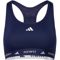 Adidas Soutien-gorge de sport bleu foncé / blanc