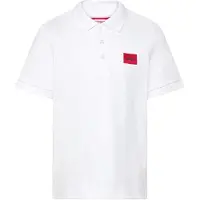 HUGO G01186 Short Sleeve Polo Blanc 8 Years Garçon