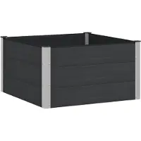 Syfax Jardinière surélevée Noir 100 x 100 x 54 cm