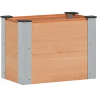 vidaXL Jardinière surélevée marron, 50 x 30 x 36 cm, en WPC et aluminium