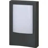 Osram 4099854444371 Appliques murales gris foncé pour entrées de maison, avec diffuseur dépoli et capteur en option, 12,50 W, 900 lm