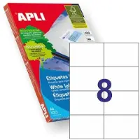APLI 1279 Box Multipurpose Label 105x74 Mm Clair
