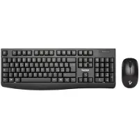 Vultech KM-821W clavier Souris incluse RF sans fil QWERTY Italien Noir