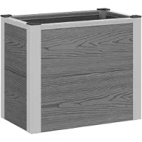 vidaXL Jardinière surélevée , grise, 50 x 30 x 42 cm, en WPC et aluminium