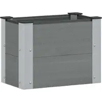 Syfax Jardinière surélevée Gris 50 x 30 x 36 cm