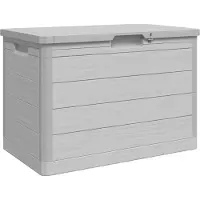 vidaXL Coffre à coussins d'extérieur Gris 77,5x44,5x53 cm Polypropylène
