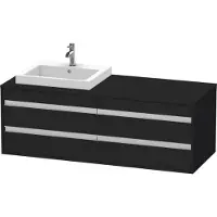 Duravit Ketho Meuble sous-vasque sur console suspendu, 1400x496x550 mm, 4 tiroirs, pour lavabo à encastrer, position à gauche, KT6757L1616
