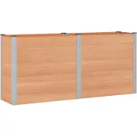 Syfax Jardinière surélevée Marron 200 x 50 x 91 cm