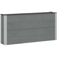 Syfax Jardinière surélevée Gris 150 x 30 x 72 cm