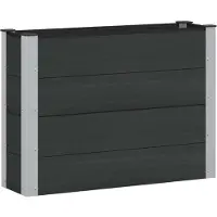 Syfax Jardinière surélevée Noir 100 x 30 x 72 cm