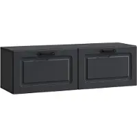 Syfax Meuble TV mural Noir 98 x 31 x 30 cm Bois d'ingénierie