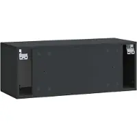 Syfax Meuble TV mural Noir 78,5 x 31 x 30 cm Bois d'ingénierie