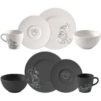 Villeroy & Boch Service de petit-déjeuner 8 pièces Manufacture Rock Mickey Mouse