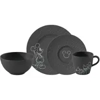 Villeroy & Boch Service de petit-déjeuner 4 pièces Manufacture Rock Mickey Mouse