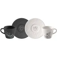 Villeroy & Boch Mickey Mouse, Set, 0,06 l, Tasse, Espresso, Noir, Blanc, Porcelaine