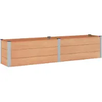 vidaXL Jardinière surélevée marron, 250 x 50 x 54 cm, en WPC et aluminium