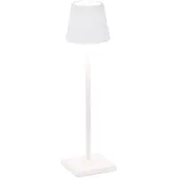Zafferano Lampe De Table Led Rechargeable Et Dimmable Poldina Pro Micro White Avec Une Autonomie Allant Jusqu'À 12 Heures