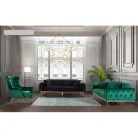 AEA Ensemble Canapé Fauteuil Canapés 3 places 3+3+1 siège Ensemble Chesterfield Nouveau