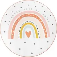 Tapis.fr Tapis pour enfant lavable Chiko beige 150 cm rond