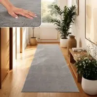 Tapis.fr Tapis Calissa gris 80x300 cm