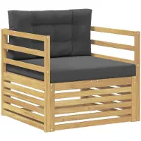vidaXL Canapé d¿extérieur Blanc et anthracite