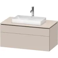 Duravit L-Cube Meuble sous-lavabo en console suspendu, avec plan de toilette en console, 2 tiroirs, 1020x482x550mm, LC4881091910000
