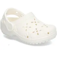 Crocs Chaussures Classic Floral Cut Out T en bois, blanches, pointure 20-21 (filles)