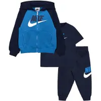 Nike Kids Color Blocked Hbr Jogger S Long Sleeve Set 3 Units Bleu 18 Months Enfants