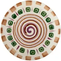 Bloomingville Assiettes Shama vert Ø20.5cm set de 6 pièces