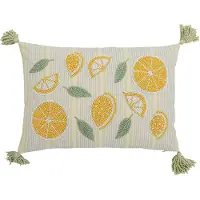 Bloomingville jaune coussin citron