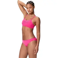 Speedo Endurance+ Logo Thin Strap Bikini Rose UK 38 Femme