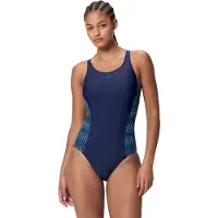 Speedo Placement Medalist Swimsuit Bleu UK 38 Femme