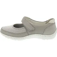 Waldlaufer Chaussures de ville pour femmes , modèle Henni, ballerines à bride, couleur gris, pour un usage quotidien