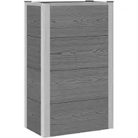 vidaXL Jardinière surélevée grise, 50 x 30 x 82 cm, en WPC et aluminium