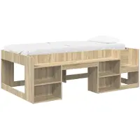 Syfax Cadre de lit pour enfants avec rangement Chêne Sonoma