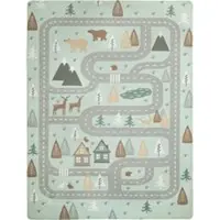 Tapis.fr Tapis pour enfant lavable Chiko turquoise 80x150 cm